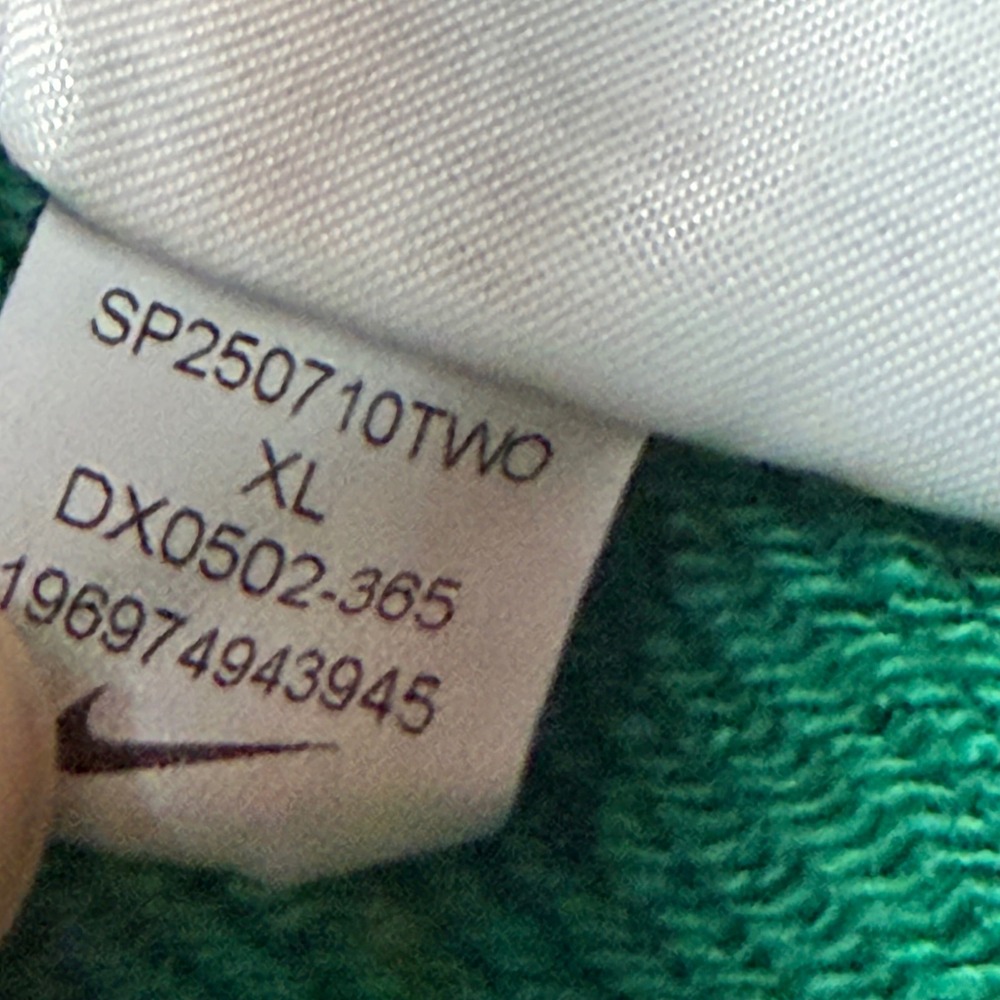 Nike Sportswear French Terry Shorts Green Futura Logo Raw Hem DX0502-365 Mens XL - Picture 3 of 11
